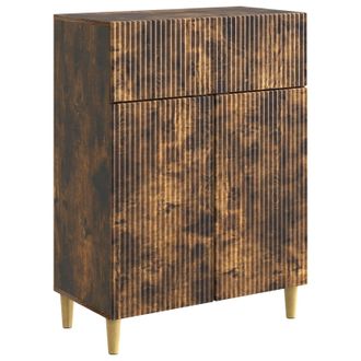 vidaXL Aparador Roble Ahumado 66 X 34,5 X 90 Cm Madera De Ingenier&iacute;a Vidaxl