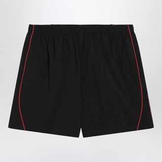 Balenciaga Black Technical Fabric Short With Logo