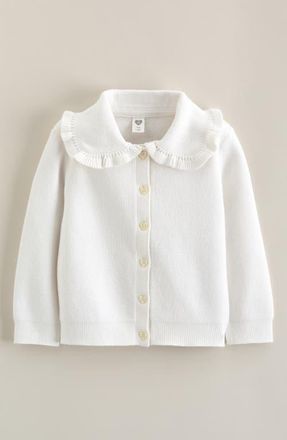 Nordstrom Sweet Collar Cardigan in White at Nordstrom, Size 18M