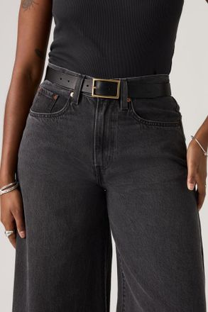 Levi's Cintur&oacute;n con hebilla rectangular - Mujer - 100 - Negro / Caviar