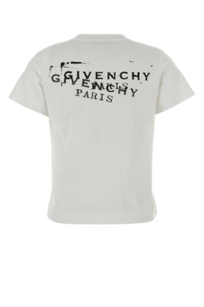 Givenchy Womens White Cotton T-Shirt Exterior: Coton