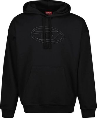 Diesel S-Ummer-Bigoval Hoodie - Heren - Hoodies - Zwart - M - Katoen - Hoodies & sweatvesten
