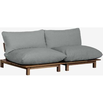 Sklum Sklum - Sof&aacute; Modular Reclinable De Jard&iacute;n De 2 Piezas En Madera De Acacia Brina