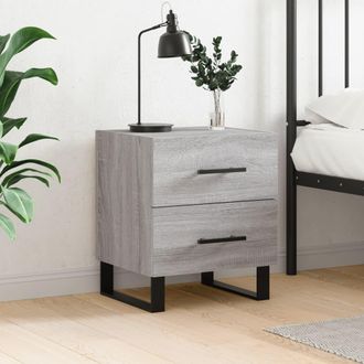 vidaXL Vidaxl - Mesita De Noche Madera De Ingenier&iacute;a Gris Sonoma 40x35x47,5 Cm