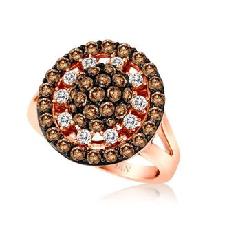 Le Vian Ladies Chocolate Diamond Rings set in 14K Strawberry Gold