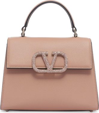 Valentino Garavani Small VSling Leather Top Handle Bag in Kfj Rose Cannelle/Vintage at Nordstrom
