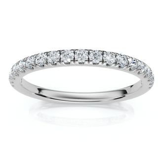 Pompeii3 1/4Ct Pave Diamond Wedding Ring 14k Gold or Platinum Anniversary Band Lab Grown