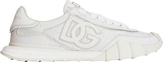Dolce & Gabbana White Logo Low-Top Sneakers