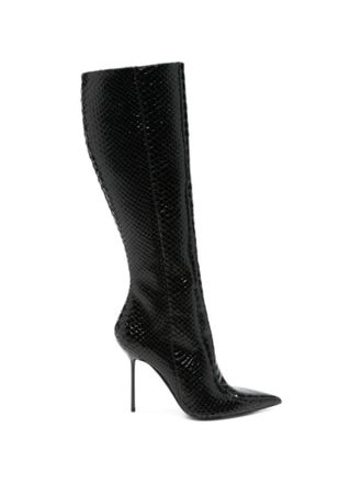 PARIS TEXAS Black Textured Lidia Boots