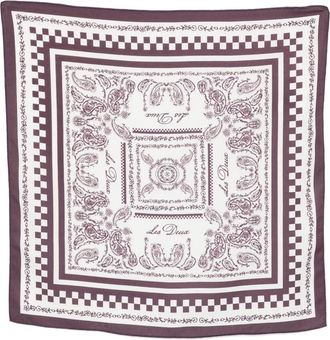 Les Deux paisley border-detail scarf - men - TENCEL Lyocell (LENZING) - One Size - Neutrals