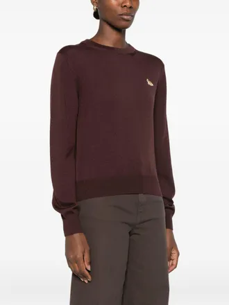 Maison Kitsun&eacute; Baby Fox Sweater - Brown