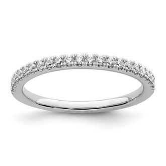 Diamond2Deal 14k Gold Lab Grown Diamond Wedding Band Ring 1/4Ct Clarity- VS Color- G-H