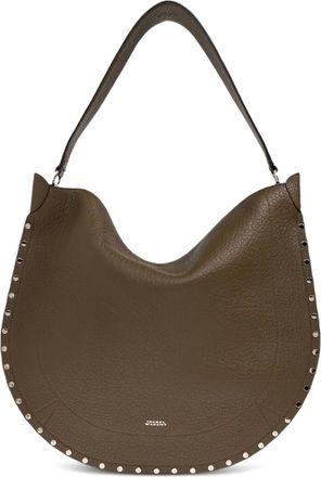 Isabel Marant Borsa a spalla Oskan con borchie - Verde