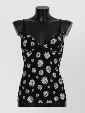 Dolce & Gabbana silk floral-print camisole