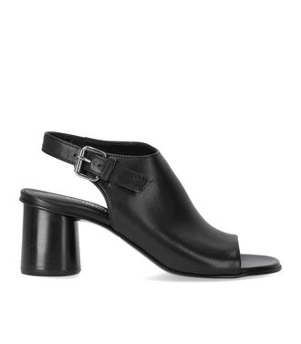 Elena Iachi Silk Black Heeled Sandal