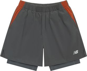 New Balance NB Logo 2 In 1 Short Asia Sizing Dark Grey NVE25121-CHL