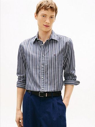 Tommy Hilfiger Regular Fit Textured Stripe Poplin Shirt