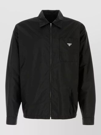 Prada re nylon shirt button cuffs collared design