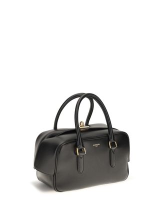 Balenciaga Le 7 Lambskin Leather Bowling Bag - Black