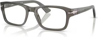 Persol 0po3364v Translucent Grey Acetate Rectangular Eyeglasses