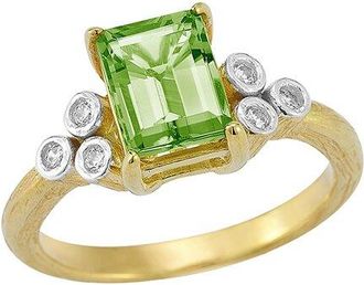 I.Reiss Company 14K 1.59 Ct. Tw. Diamond & Peridot Cocktail Ring