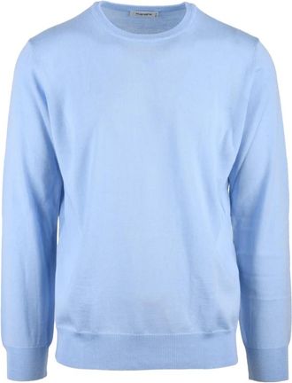 KANGRA Pullover Girocollo - Heren - Ronde hals truien - Blauw - 3XL - Wol - Truien & Vesten