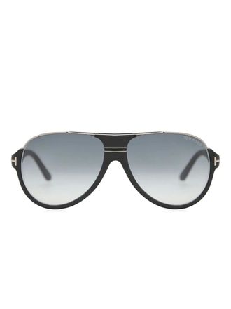 Tom Ford Eyewear Zonnebril met piloten montuur - Zwart