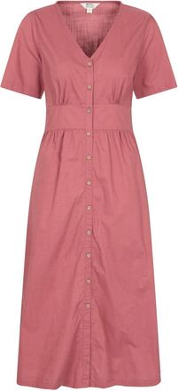Mountain Warehouse Dames Riviera Knopdoor Midi Jurk (Roze)