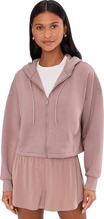 Beyond Yoga Softspring Full Zip Hooded Jacket Womens Sweatshirt Rosey Taupe : XS, Elastane/Polyester/Rayon