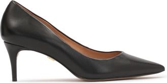 Kazar Zwarte Leren Pumps Lage Hak. Dit product valt klein uit. - Dames - Pumps - Zwart - 41 EU - Leer - Schoenen