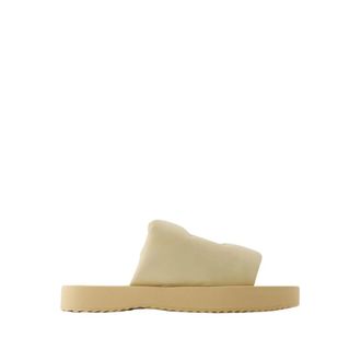 Burberry Knight Slab Sandalen - Leer - Beige - Dames - Sandalen - Beige - 41 EU - Leer - Schoenen
