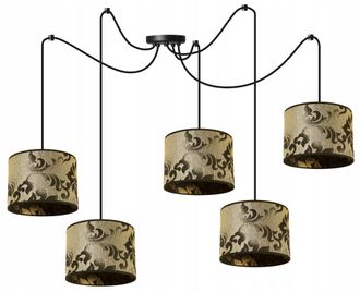 OEM L&aacute;mpara De Techo Colgante, Pantalla Con Estampado De Ara&ntilde;a, Dorada
