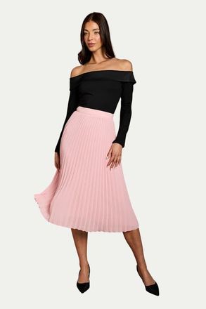 Coast Pleated Georgette Midi Skirt in Light Pink at Nordstrom, Size 10