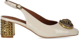 Kurt Geiger D&Eacute;COLLET&Eacute; SLINGBACK CHELSEA BLOCK BONE KURT GEIGER