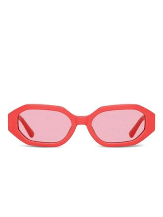 The Attico Irene geometric-frame sunglasses - Red