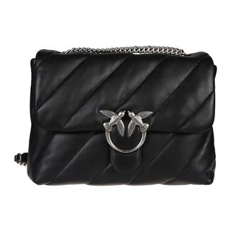 Pinko Shoulder Bags, female, Black, Size: ONE SIZE Love Big Puff Maxi Quilt Bag