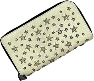 Jimmy Choo London Pre-owned Wallets, female, Beige, Size: ONE SIZE Pre-owned Leather Wallet