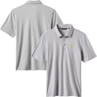 Travis Mathew Mens TravisMathew Gray Pittsburgh Pirates Playoff Pitch Tri-Blend Polo at Nordstrom, Size X-Large