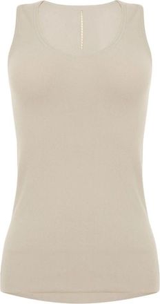 Wolford Tanktop met boothals - Dames - Tops zonder mouwen - Beige - S - Wol - Tops