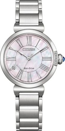 Citizen L Eco-Drive Mother of Pearl Dial Ladies Watch EM1060-87Y
