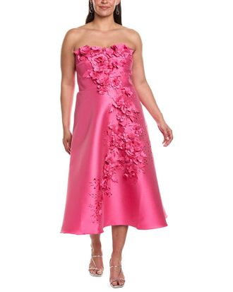 Badgley Mischka Gazar 3D Midi Dress