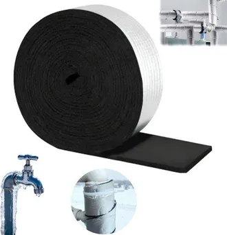 OEM 1 Rollo De Cinta Aislante De Espuma Para Tuber&iacute;as, 10 M X 5 Cm, 5 Mm De Espesor, Aislamiento De Caucho Y Pl&aacute;stico Para Cap&oacute;s De Autom&oacute;viles