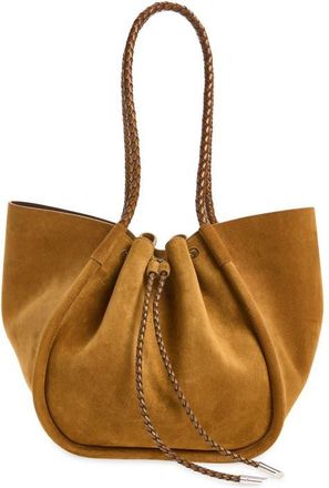Proenza Schouler Large Ruched Suede Tote in Hazelnut at Nordstrom