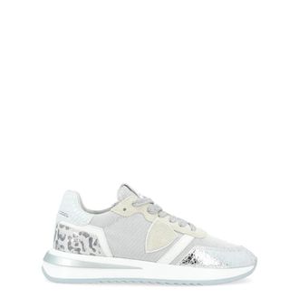 Philippe Model Sneaker 2.1 in tessuto argentato e pelle - - Shoes - Donna - Grigio - 36 EU