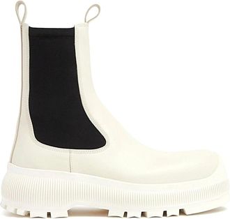 Jil Sander Chelsea Boot - Dames - Chelseaboots - Wit - 41 EU - Leer - Schoenen