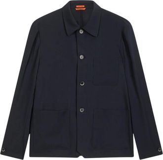 Barena Light Jackets, male, Blue, Size: S Overshirt