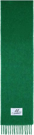 Marni brushed-fringed scarf - men - Alpaca Wool/Polyamide - One Size - Green