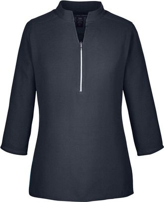 Devon & Jones Womens Perfect Fit Three-Quarter Sleeve Crepe Tunic