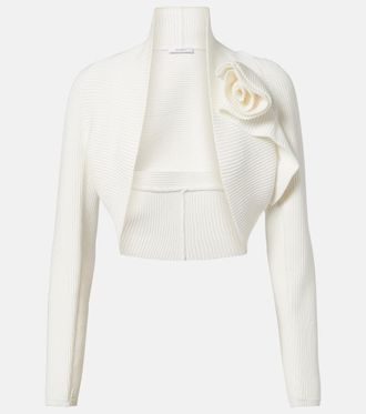 Max Mara Coprispalle in maglia con fiore