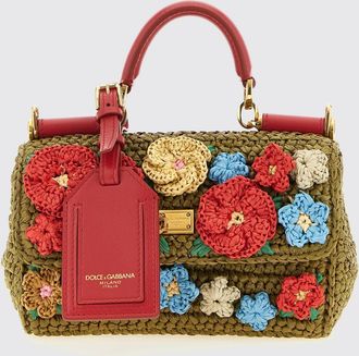 Dolce & Gabbana Borsa My Sicily Dolce & Gabbana in viscosa crochet con fiori ricamati